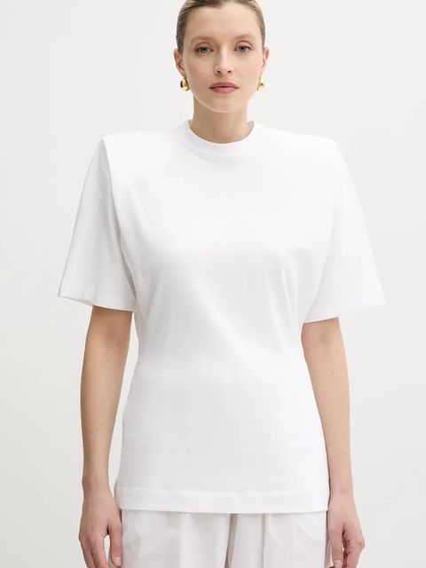 Pinko t-shirt bawełniany damski kolor biały 105217 A2M2 - zdjęcie produktu nr 1