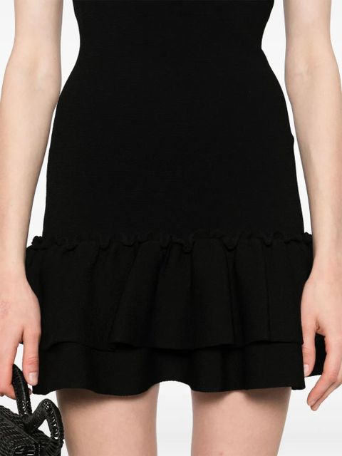 SANDRO ruffle-detail mini dress - Black