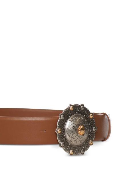 PINKO embellished leather belt - Brown