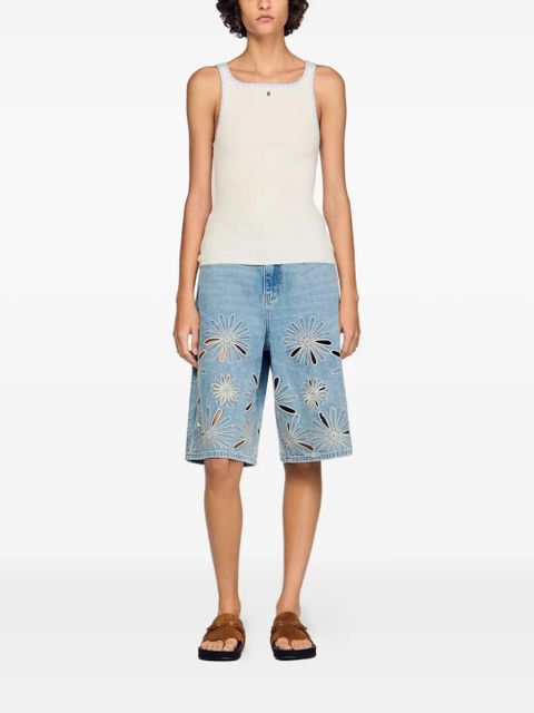 SANDRO crocheted mini skirt - Neutrals