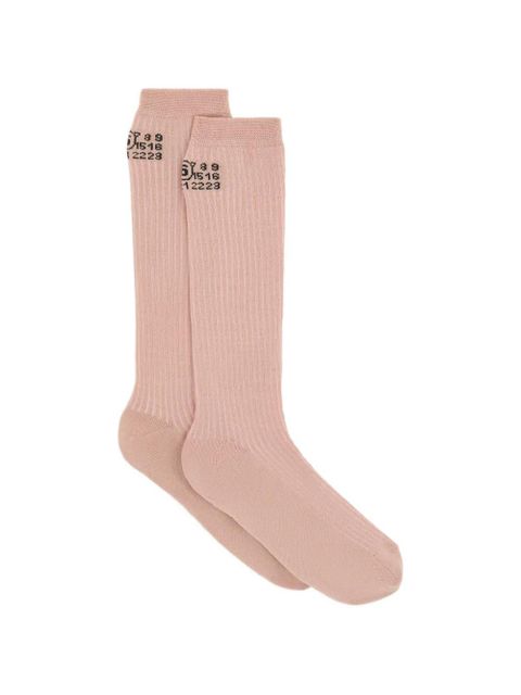 MM6 Maison Margiela logo-detail socks - Pink - zdjęcie produktu nr 1
