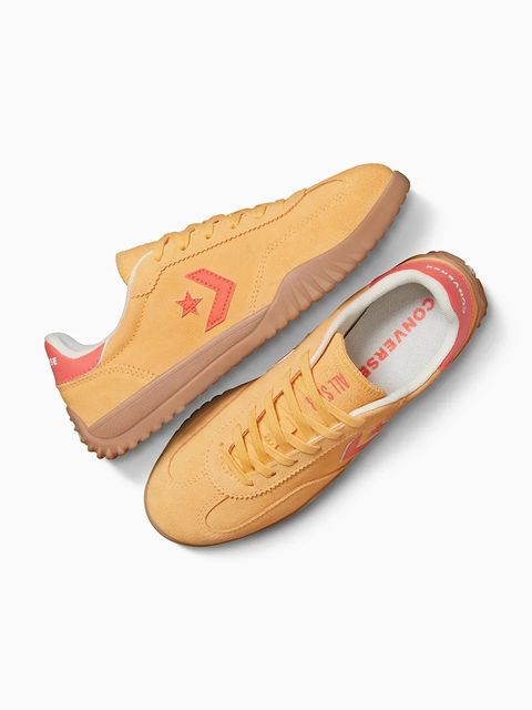 Converse sneakersy zamszowe Run Star Trainer kolor żółty A15089C