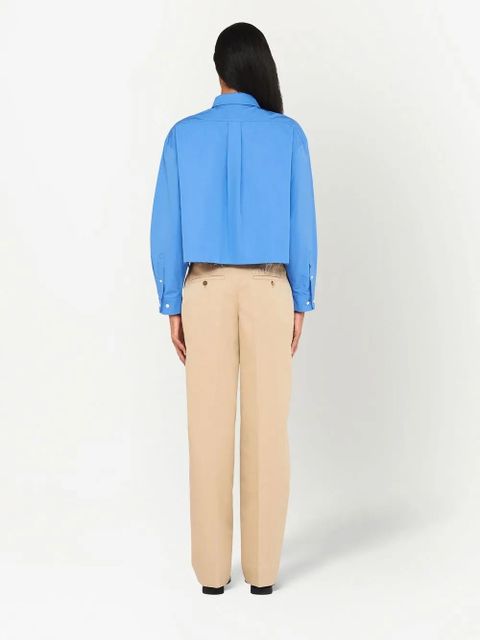 Miu Miu mid-rise straight leg chino trousers - Neutrals