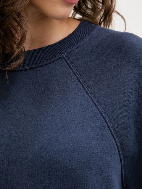 Abercrombie & Fitch bluza damska kolor granatowy gładka KI152-5352-200