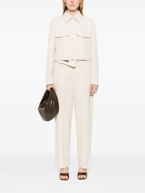 FENDI foldover waist gabardine trousers - Neutrals - zdjęcie produktu nr 2