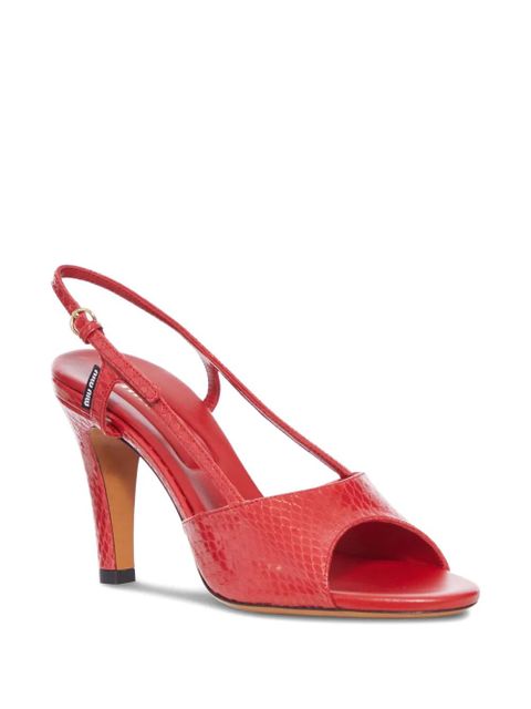 Miu Miu 85mm Ayers slingback sandals - Red - zdjęcie produktu nr 2