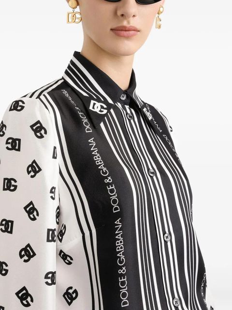 Dolce & Gabbana DNA DG print shirt - White