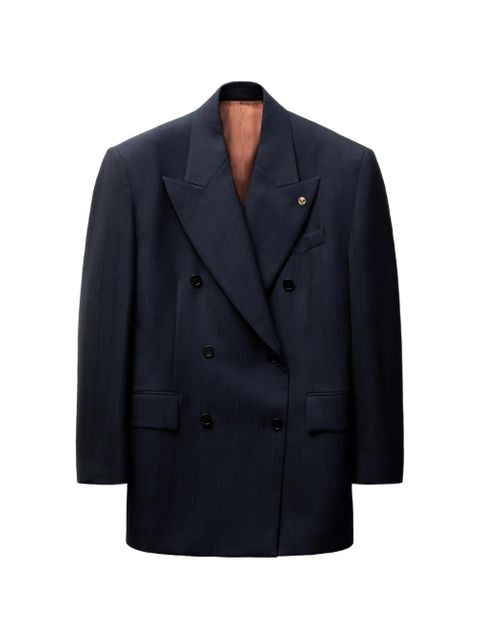 Versace pinstripe wool blazer - Blue - zdjęcie produktu nr 1