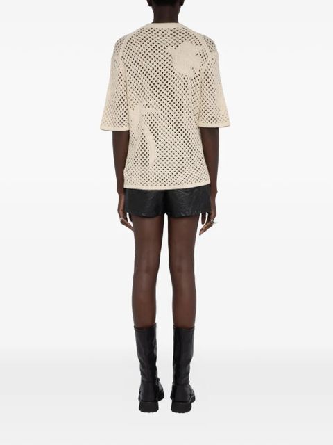 Zadig&Voltaire Malyna openwork T-shirt - Neutrals