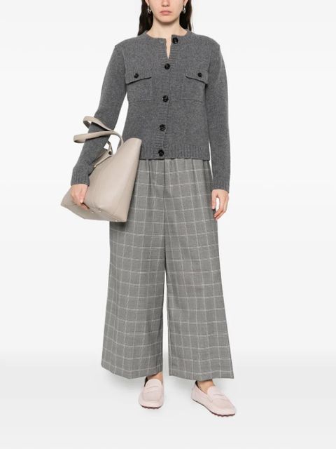 Weekend Max Mara drawstring check-pattern trousers - Grey - zdjęcie produktu nr 2