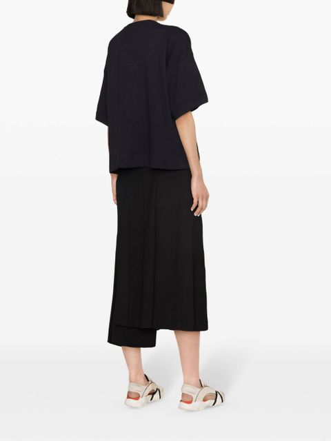 Moncler logo-patches cotton T-shirt - Blue