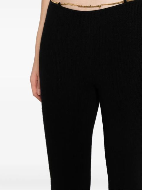 Alexander Wang ribbed chain-link flared trousers - Black