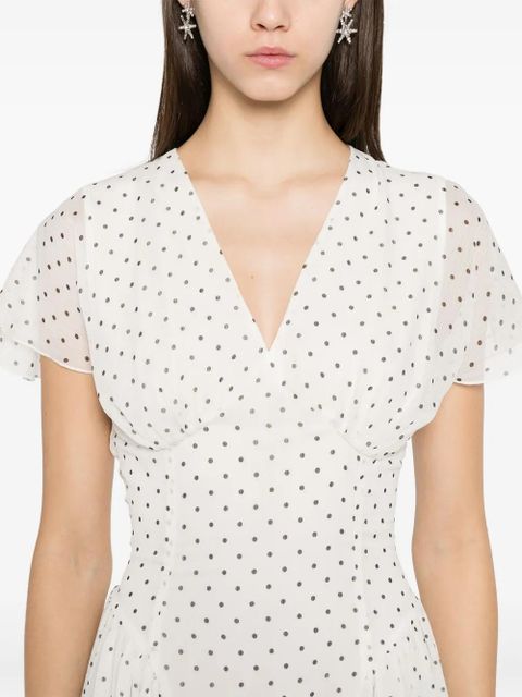 ROTATE BIRGER CHRISTENSEN V-neck maxi dress - White