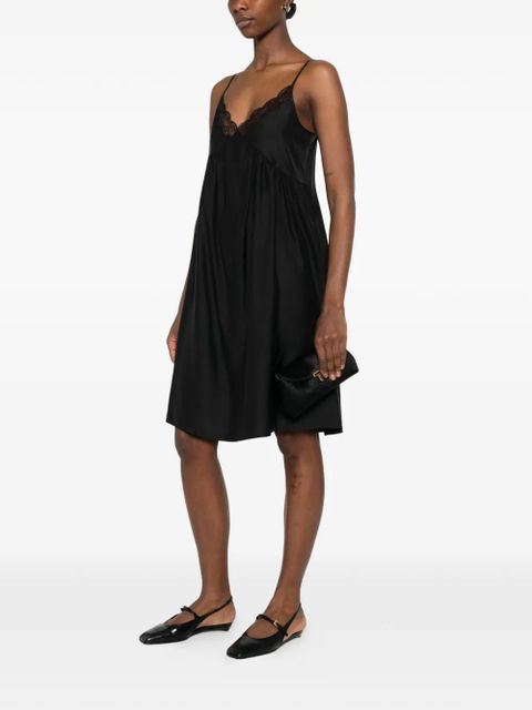 The Row lace-panel midi dress - Black - zdjęcie produktu nr 2