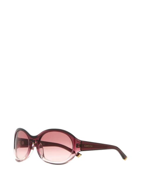 Gucci interlocking G oval-frame sunglasses - Purple - zdjęcie produktu nr 2