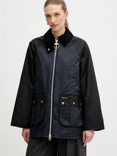 Barbour kurtka woskowana Kettlewell kolor granatowy przejściowa oversize LWX1519 - zdjęcie produktu nr 1
