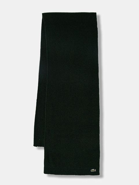 Lacoste szalik wełniany kolor szary gładki RE0058