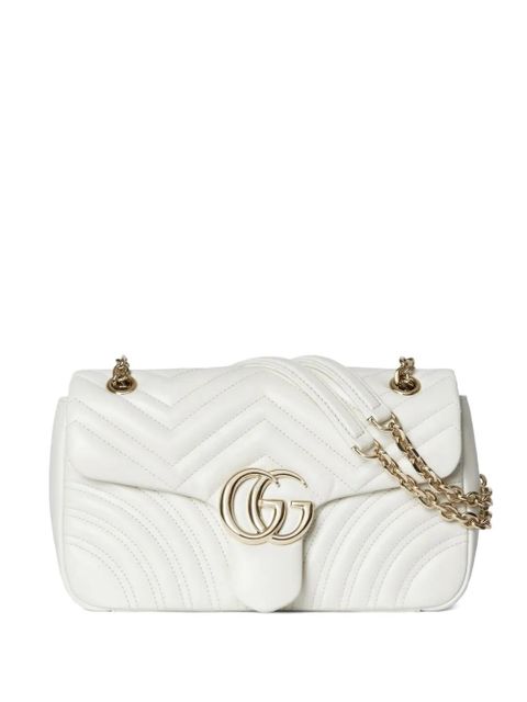 Gucci chevron GG marmont shoulder bag - White - zdjęcie produktu nr 1