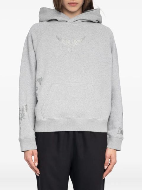Zadig&Voltaire Georgy crystal-embellished hoodie - Grey
