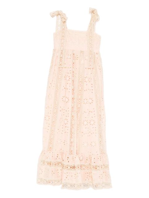 ZIMMERMANN Awaken eyelet-embellishment ruffled maxi dress - Pink - zdjęcie produktu nr 1