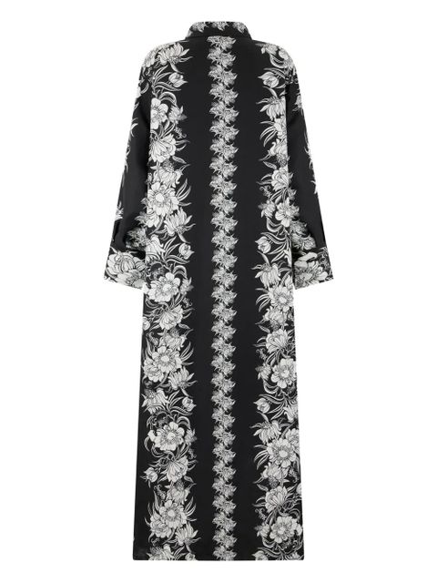 Valentino Garavani floral-print maxi dress - Black - zdjęcie produktu nr 2