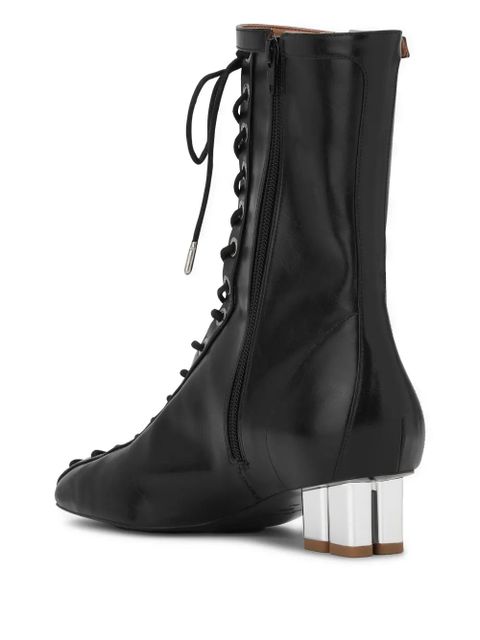 GANNI leather boots - Black