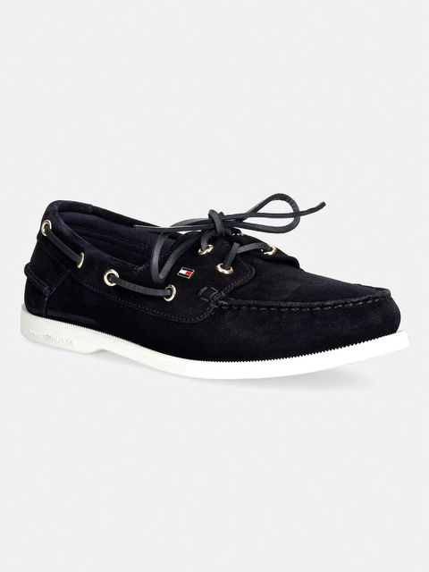 Tommy Hilfiger mokasyny damskie zamszowe HILFIGER SUEDE BOAT SHOE - zdjęcie produktu nr 1