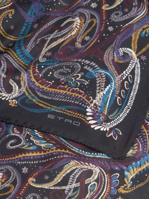 ETRO paisley-print silk scarf - Black - zdjęcie produktu nr 2