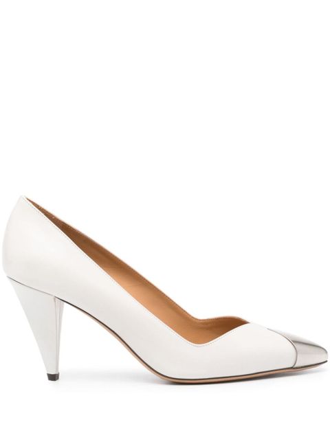 ISABEL MARANT 85mm metal-toecap pumps - White