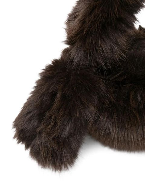 Alysi furry shoulder bag - Brown - zdjęcie produktu nr 2
