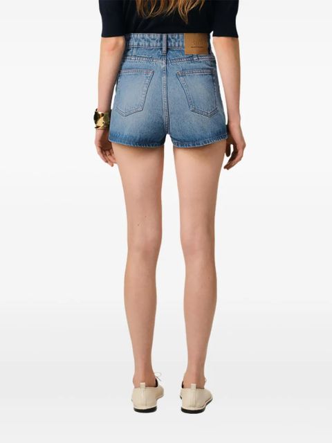 AMI Paris denim mini shorts - Blue