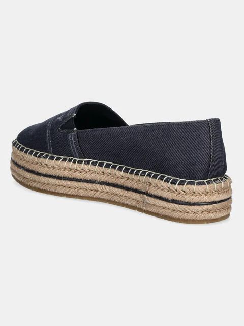 Tommy Hilfiger espadryle DENIM PLATFORM ESPADRILLE kolor granatowy na platformie FW0FW08543