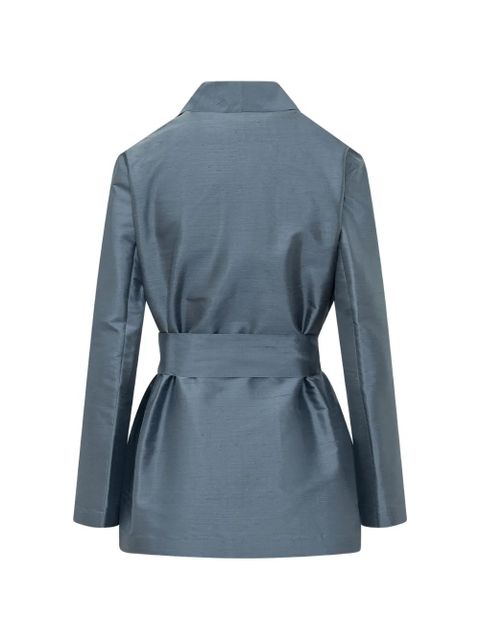 Max Mara belted silk blazer - Blue - zdjęcie produktu nr 2