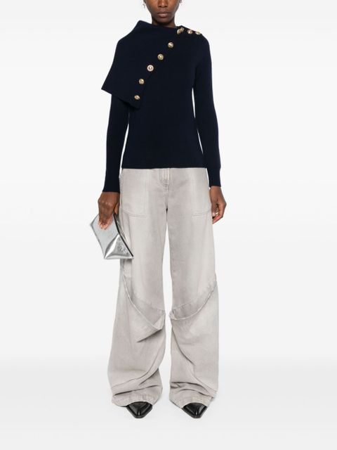 Rabanne fine-knit merino wool jumper - Blue - zdjęcie produktu nr 2