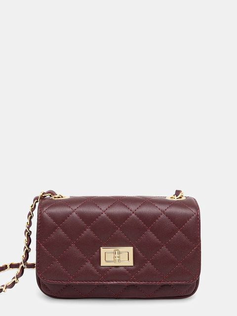 Answear.LAB torebka skórzana kolor bordowy - zdjęcie produktu nr 1