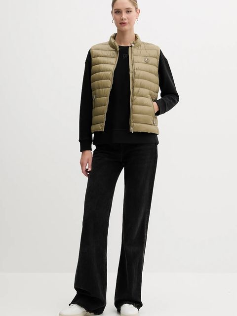 Tommy Hilfiger bezrękawnik puchowy kolor zielony przejściowy WW0WW45499 - zdjęcie produktu nr 2