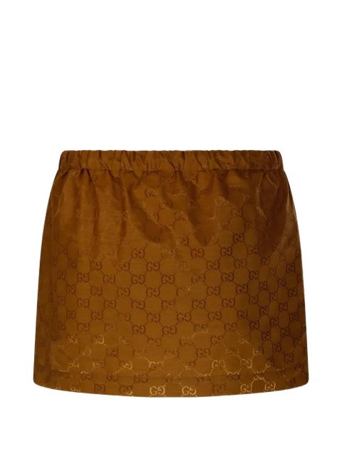 Gucci monogram elasticated mini skirt - Brown - zdjęcie produktu nr 2