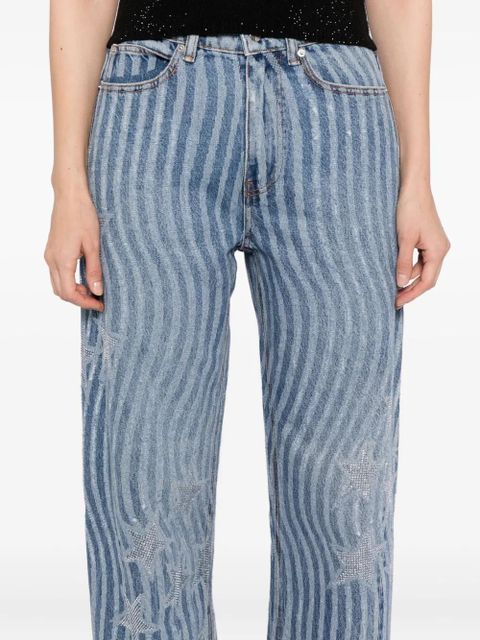 Alexander Wang star-embellished jeans - Blue