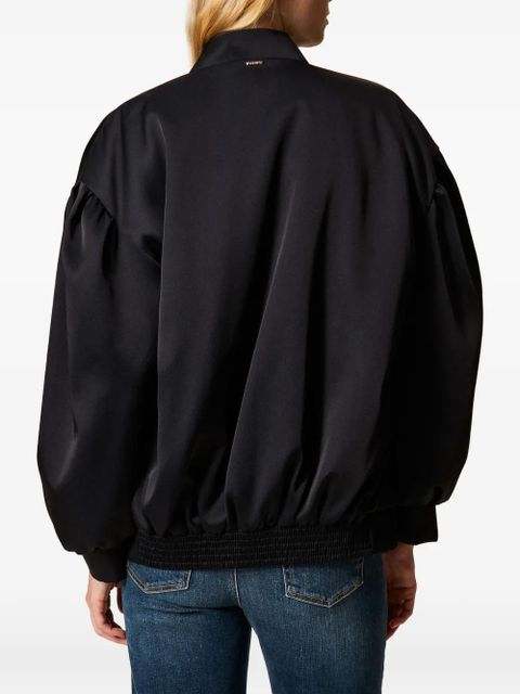 TWINSET gathering duchesse bomber jacket - Black