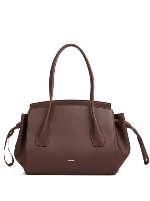 Jil Sander Voyage drawstring leather tote bag - Brown - zdjęcie produktu nr 1