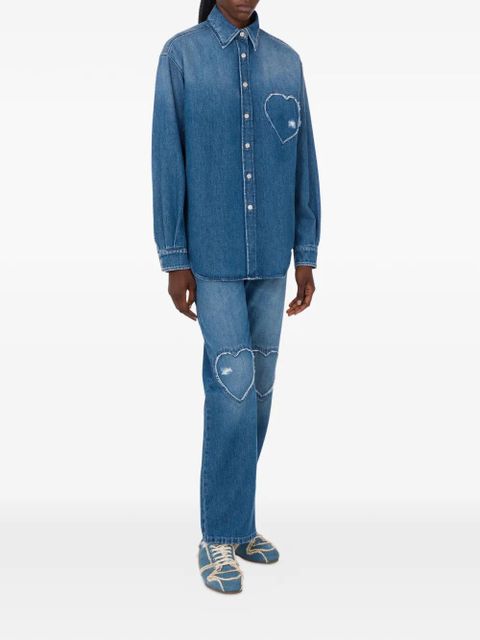 Moschino heart-detail long-sleeve shirt - Blue - zdjęcie produktu nr 2