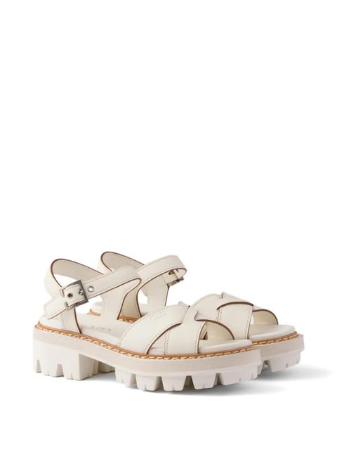 Prada leather sandals - Neutrals - zdjęcie produktu nr 2