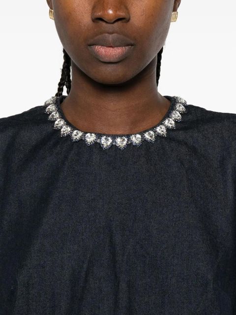 ZIMMERMANN embellished denim mini dress - Blue