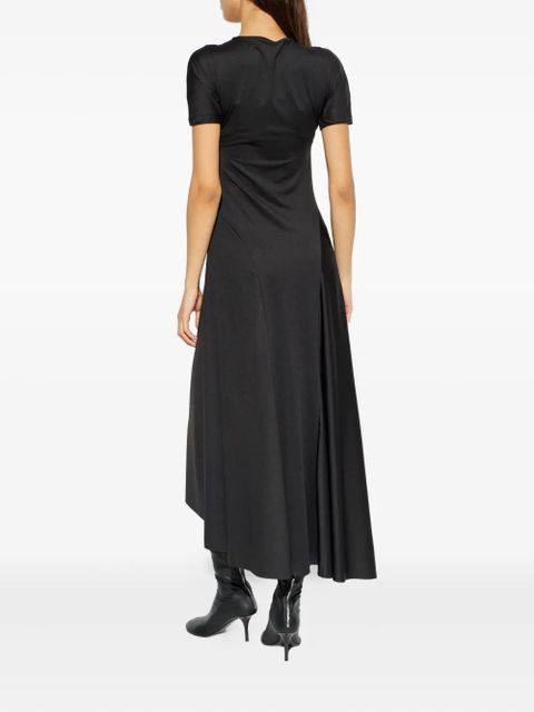 Victoria Beckham asymmetric-hem midi dress - Black