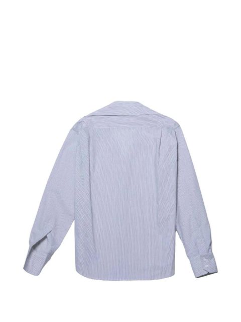 MM6 Maison Margiela pinstripe v-neck shirt - Blue - zdjęcie produktu nr 2