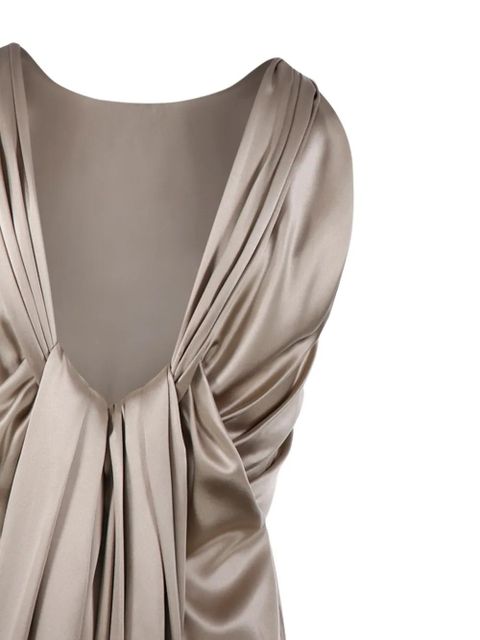 Max Mara draped maxi dress - Neutrals