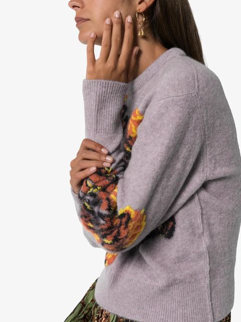 Chloé floral Intarsia sweater - Purple