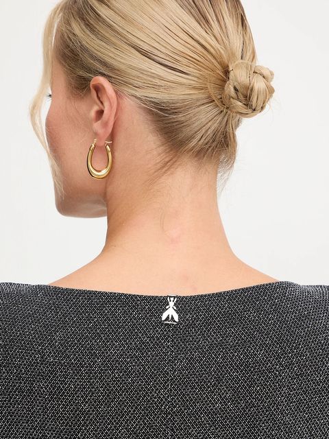 Patrizia Pepe body damska kolor srebrny gładka 2M4506 J340