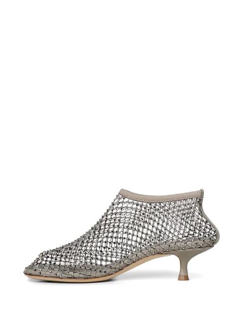 Christopher Esber Minette crystal-embellished mesh pumps - Neutrals