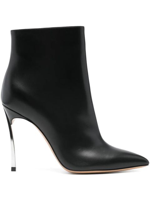 Casadei metallic-heel pointed-toe boots - Black - zdjęcie produktu nr 1